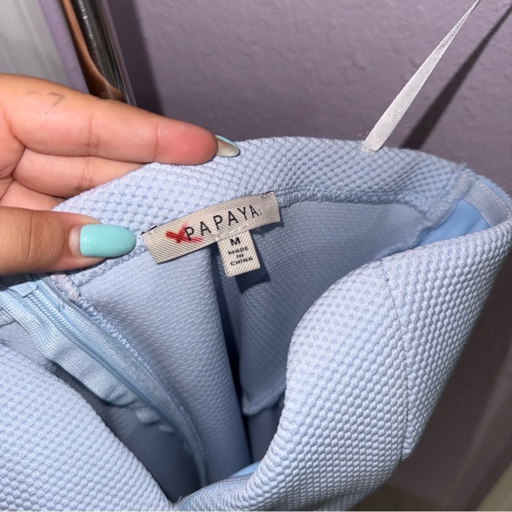 Blue Strapless Papaya Dress - Size Small Medium - Picture 4 of 4